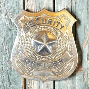 Vintage Security Officer 👮‍♀️ Badge